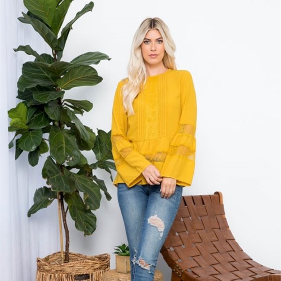 BOHO DOLLZ Yellow Blouse - Picture 5 of 7